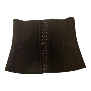 100% Latex Black Corset Top Under Bust Small S Adjustable Shirley of Hollywood